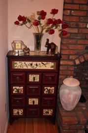 Decorative Cabinet with Insets and Decorative
