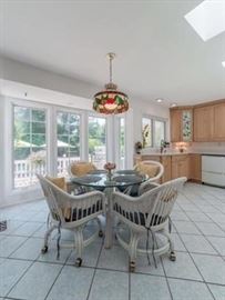 Wicker & Glass Kitchenette Set