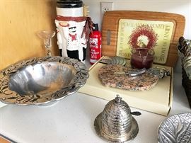 Quartz Hen Cheese Plate, Etc