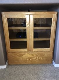 Custom made Oak media center