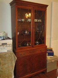Vintage Mahogany Dining Room China Cabinet
