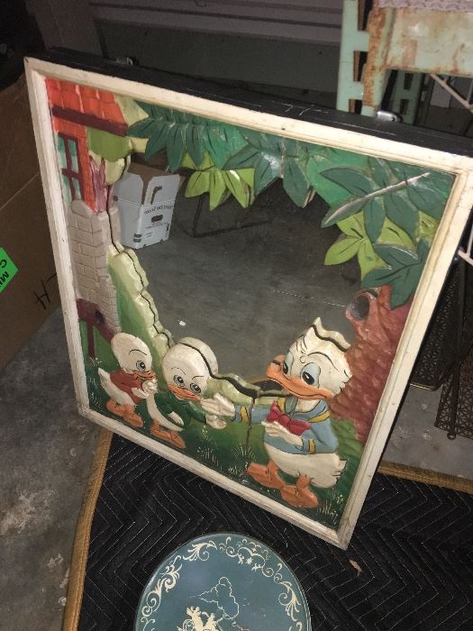 Wood Donald Duck mirror