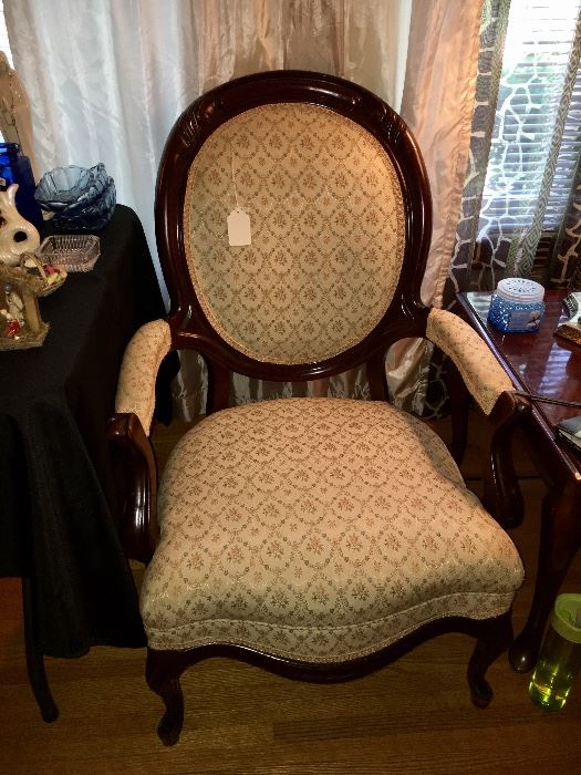 Victorian style parlor chair.