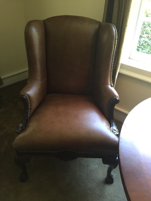 Two gorgeous leather chairs in mint condition!