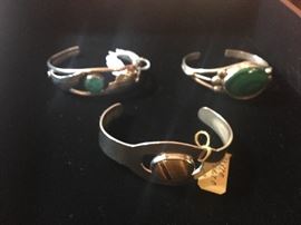 Heavy sterling silver bracelets