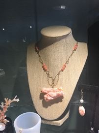 custom made coral necklace, absolutely beautiful hand carved