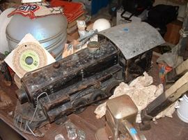 Cool vintage metal train engine