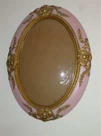 Beautiful antique bubble glass frame