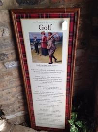 Vintage golfers art