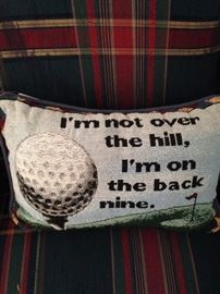 Another golfer's thought pillow