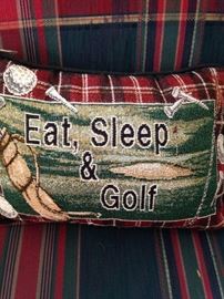 Dedicated golfer's pillow
