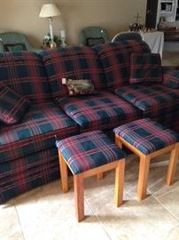 One of four sofas with matching benches