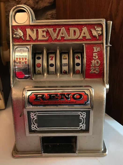 Vintage slot machine bank