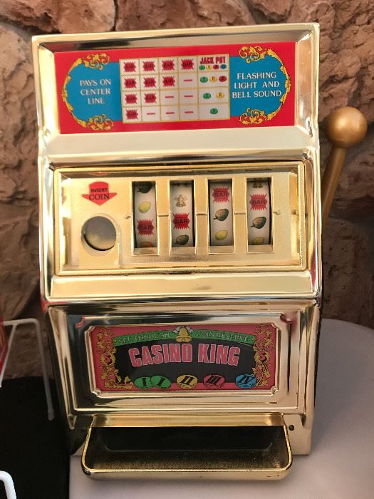 Vintage slot machine bank