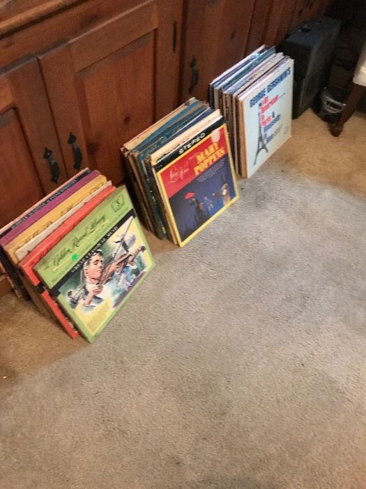 Lots of vinyl. Vintage records-gospel, children's music, pop and classical.