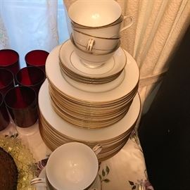Noritake stacked and ready for your table.
