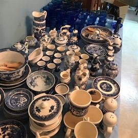 Blue Willow. Hundreds of pieces and priced to sell quickly.