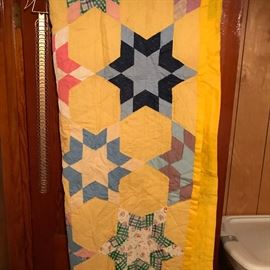 One of several old and wonderful hand made quilts.