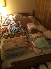 Quilts, afghans, linens and so much more all hand done and home ready.