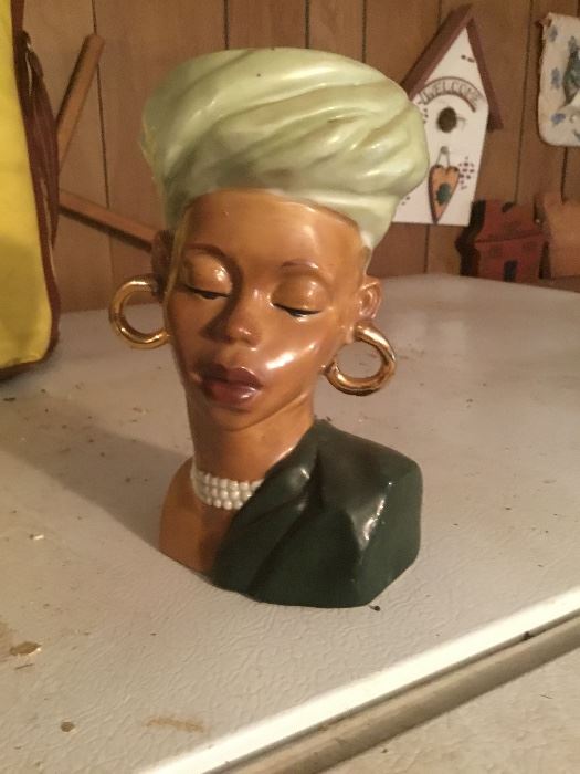 This vintage beauty is a very different  head vase