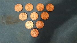 samples of the many coins in this collection