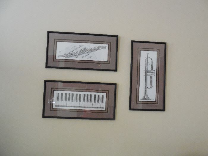 Signed pencil drawings by Douglas Fulks