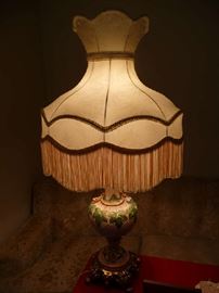 TALL ORNATE LAMP ON
