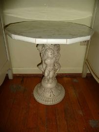 MARBLE TOP SIDE TABLE