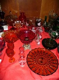 AMBER GLASS, RED GLASS