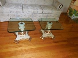 French Base, 3/4 THICK Glass Top Occasional Table