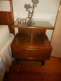 MCM Cavalier Furniture Danish Modular Occasional Table Glass Top with Drawer (2)