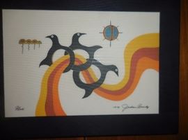 MCM Listed Artist Jackson Beardy 1973, "The Flock"