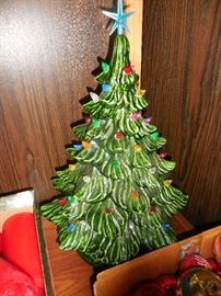 Vintage Ceramic Lighted Tree