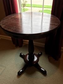 24" diam x. 30" h cherry table