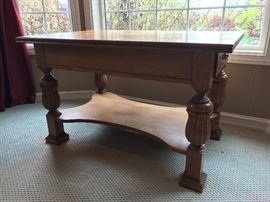 48"w x 30"d x 29"h oak library table