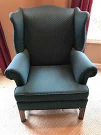 Pair of Upholstered Wing Back chairs