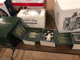 Snow Babies collectables    Many Snow Village pieces