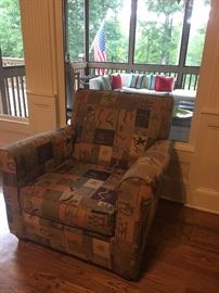 Upholstered club chair (2 available)