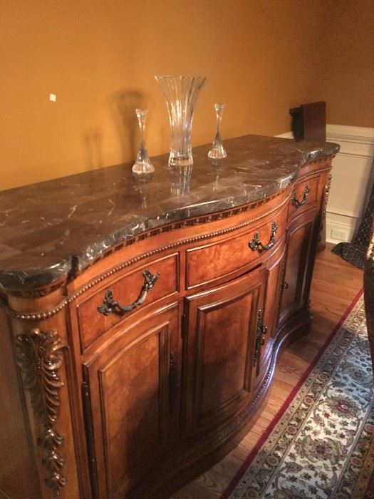Marble topped buffet server (included with dining room set)