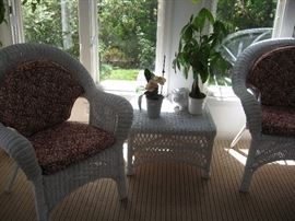 Money plant with attached piggy bank and another orchid!