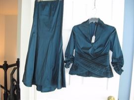 Tadashi cocktail two-piece dress.  Prettier than this picture!  Size 6, midnight blue