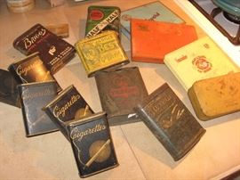 Collection of vintage tobacco and cigarette tins..Two Richmond tins