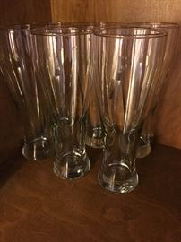 These glasses will hold some beer