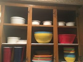 Colorful bowls and accessories