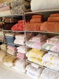 Large selection of towels