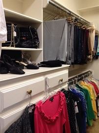 More clothes, purses, and shoes