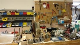 Large selection of woodworking tools