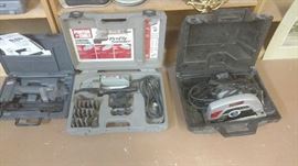 Assorted tools in original cases.  Many other empty tool cases available for $3 each. 