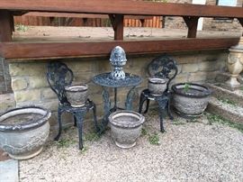 patiofblack table chairs