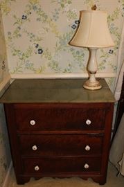 Antique chest of drawers with marble top 